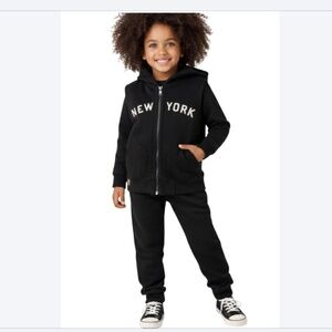 Polo Ralph Lauren Toddler Sleeveless ZipFleece Hoodie Vest, New York Graphic